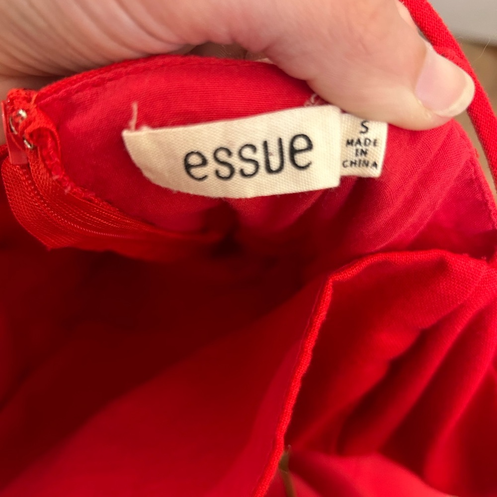 Red Tie-Detail romper - Picture 4 of 4